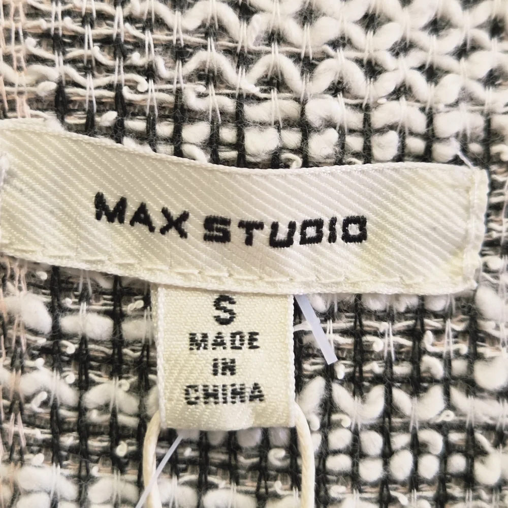 NEW Max Studio Sweater Jacket Tweed Boucle Knit - Picture 7 of 10